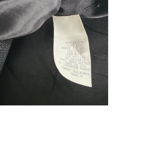 Canvas Backs Black Red Wearable Art Jacket Blazer Wool Silk Cashmere Size Small - Picture 6 of 6